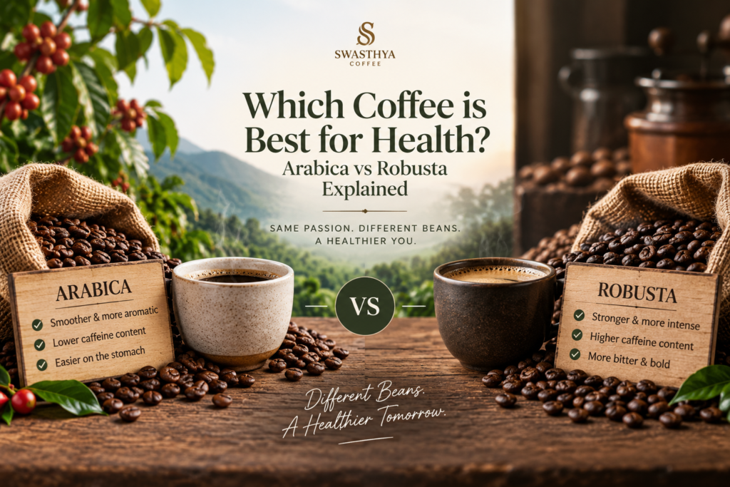 Which coffee is best for health Arabica vs Robusta